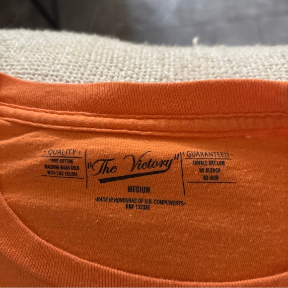 Varsity Orange Tee with White Logo - Picture 4 of 5